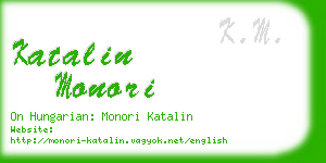 katalin monori business card